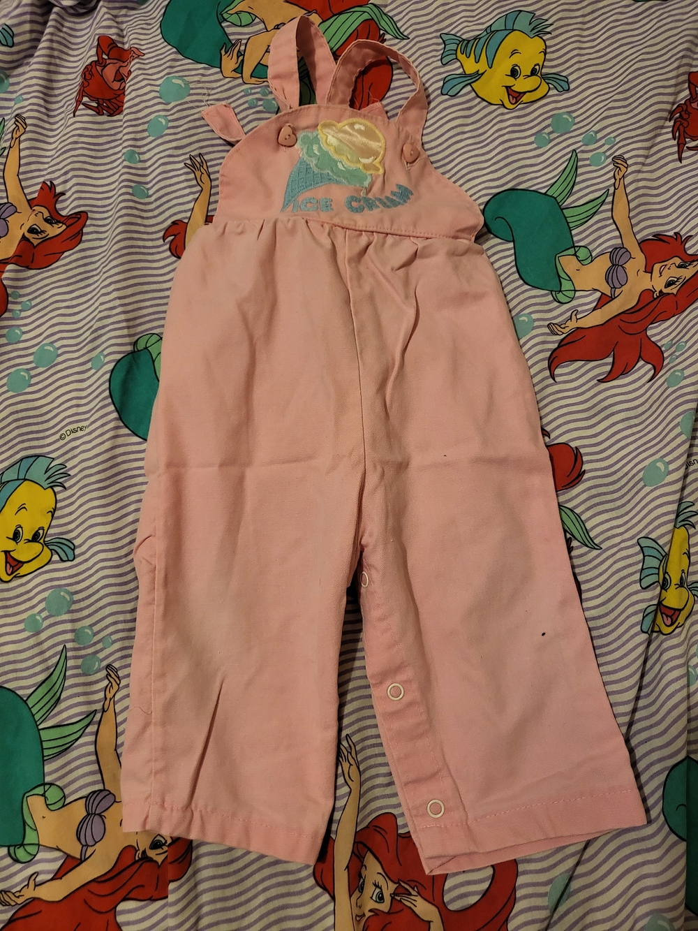 Vintage Healthtex Pastel Overalls Girls 18M Ice Cream Theme